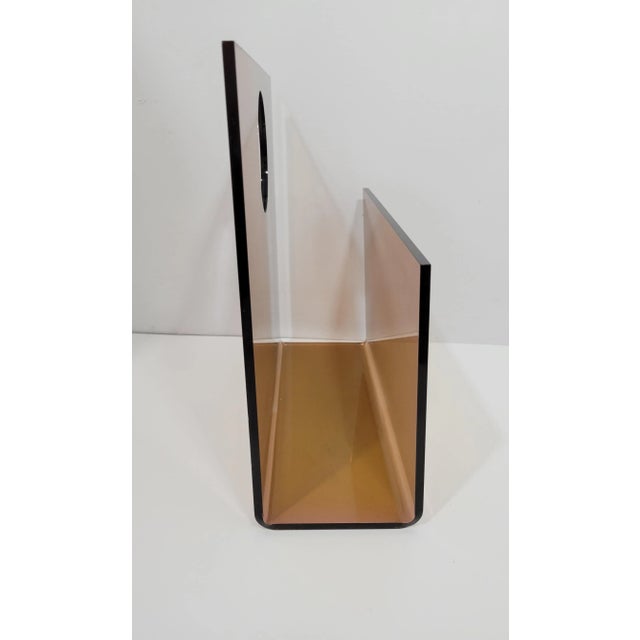 Vintage Lucite/Acrylic Magazine Holder by Ferguson For Sale - Image 4 of 12