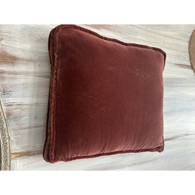 Mid-Century Modern MCM Vintage Hand Crocheted Pillow For Sale - Image 3 of 4