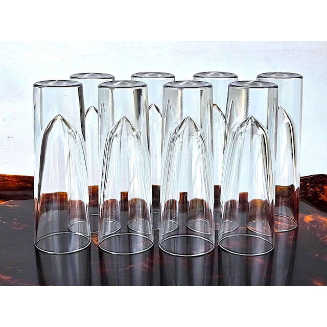 Mid-Century Modern !980s Carlo Moretti Bullet Highball Glasses, Set of 8 For Sale - Image 3 of 14