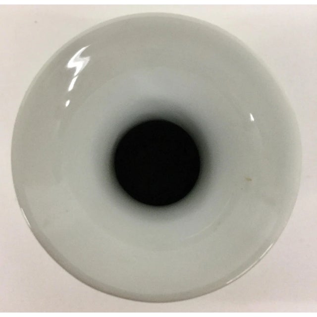 Ceramic Vintage Hand Painted Chinese Porcelain Bud Vase For Sale - Image 7 of 9