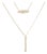 14K Yellow Gold 3/8 Cttw Two-Strand Marquise and Bar Charm Paper Clip Link Pendant Necklace (I-J Color, I1-I2 Clarity) -18" and 20" Inch Lengths For Sale