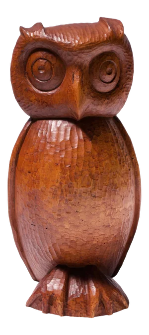 Large Seymour Shippy Hand Carved Owl Sculpture
