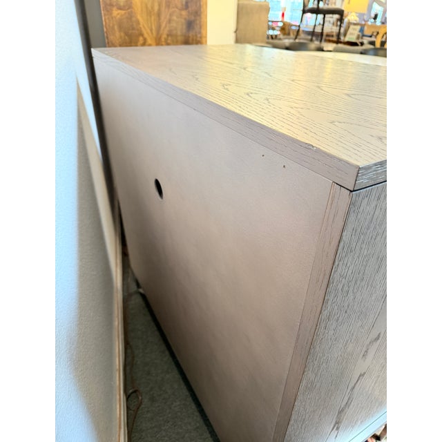 Charlie Zagaroli for Crate & Barrel Covert Grey Secretary Desk + File Cabinet For Sale - Image 11 of 12