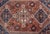 Antique Persian Shiraz Rug Tri-Medallion Geometrics in Rusty Orange and Blue** For Sale - Image 11 of 14