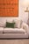 Red Bicolor White Velvet Cushion with Brick and White Fringes from Lo Decor For Sale - Image 8 of 9