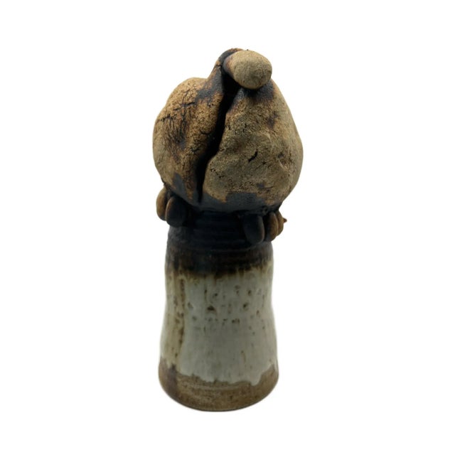 Stoneware Cow Bell by Todd Warner Dated 1970s For Sale - Image 4 of 13