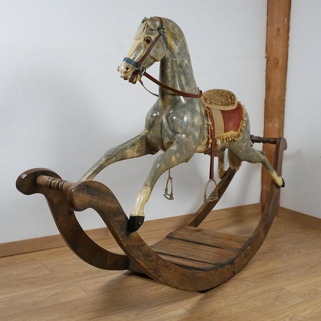 Large Victorian Carousel Rocking Horse For Sale - Image 6 of 14