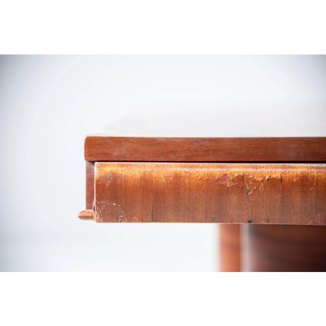 Brown 20th Century Art Deco Flamed Mohagany Desk For Sale - Image 8 of 12