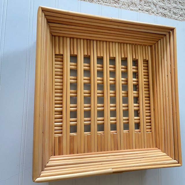 1970s Bamboo Square Stacking Baskets - Set of 4 For Sale - Image 9 of 13