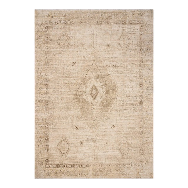 Chris Loves Julia x Loloi Palma Natural / Smoke 9'-6" x 13'-1" Area Rug For Sale