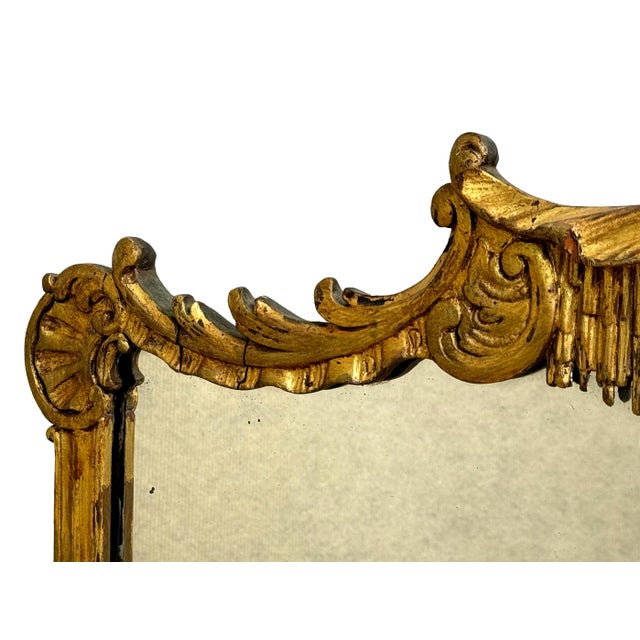 Late 19th Century Carved Giltwood and Gesso Wall Mirror, 1880s For Sale - Image 5 of 10