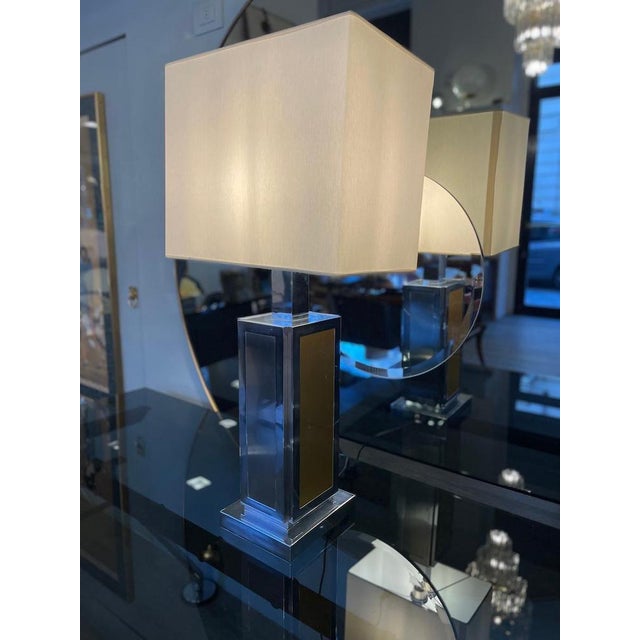 Steel and Brass Table Lamp, 1970s For Sale - Image 14 of 16