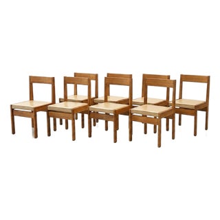 Scandinavian Dining Chair in Walnut and Leather, 1960s For Sale