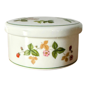 Vintage Wedgwood Trinket Box | Wild Strawberry Pattern