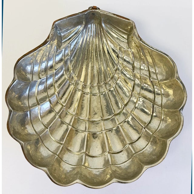 Vintage Shell Motif Copper Mold For Sale - Image 4 of 4