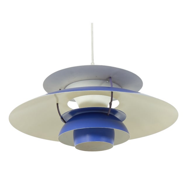 Vintage PH 5 Blue Lamp by Poul Henningsen for Louis Poulsen, 1970s For Sale