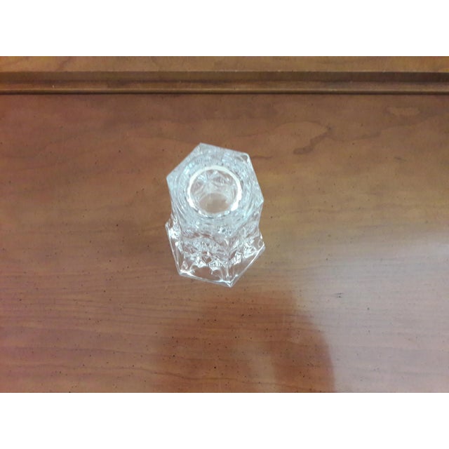 Vintage Cristal France Flower Vase Cross Hatch Pattern For Sale In Saint Louis - Image 6 of 6
