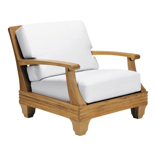 Giati Palazzio Lounge Chair in Natural Canvas For Sale