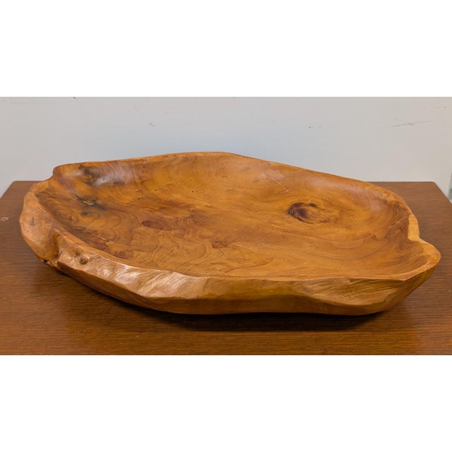 Wood Hand Carved Root Wooden Bowl For Sale - Image 7 of 7