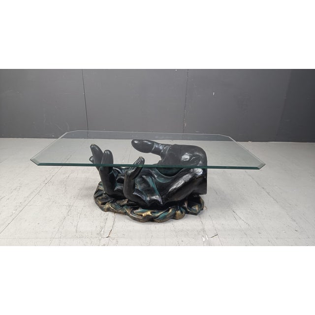Vintage Hand-Shaped Coffee Table, 1980s For Sale - Image 12 of 12