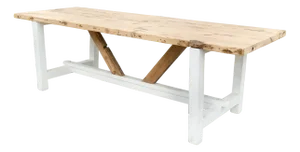 Large Rustic Pine Table, 1970s