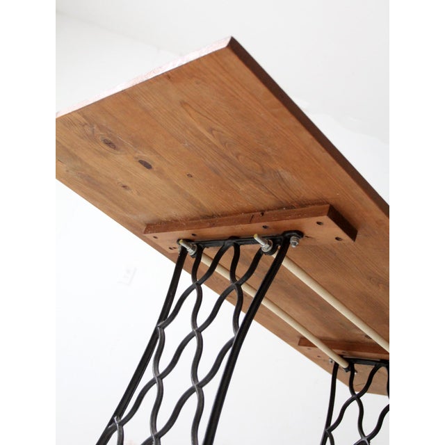 Antique Singer Iron Base Table With Wood Top For Sale - Image 15 of 15