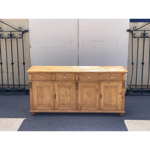 Antique pine sideboards can be hard to find so our workshop in Europe takes good quality European yellow pine to build...
