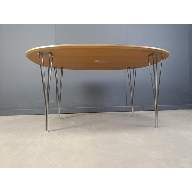 Silver Superellipse Table by Bruno Mathsson and Piet Hein for Fritz Hansen, 2007 For Sale - Image 8 of 13