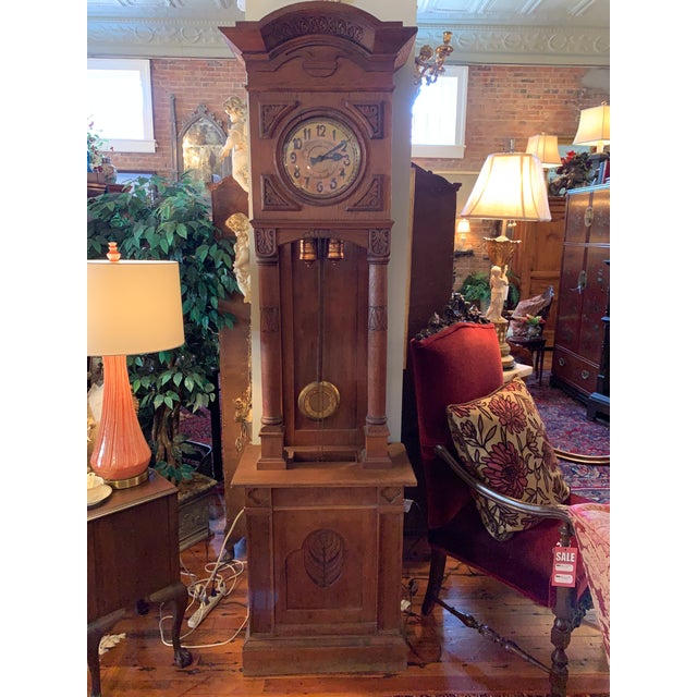 19th Century Gustav Becker Grandfather Clock Chairish