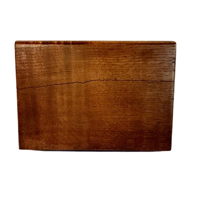 Antique Victorian English Tiger Oak Book Form Lap Desk/Stationery Box W/Inkwell For Sale - Image 12 of 12