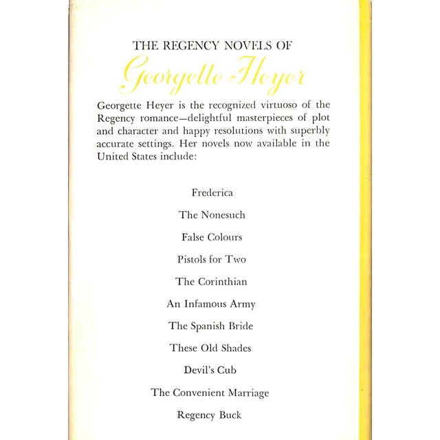 Traditional "Regency Buck" Book 1966 Heyer, Georgette For Sale - Image 3 of 5