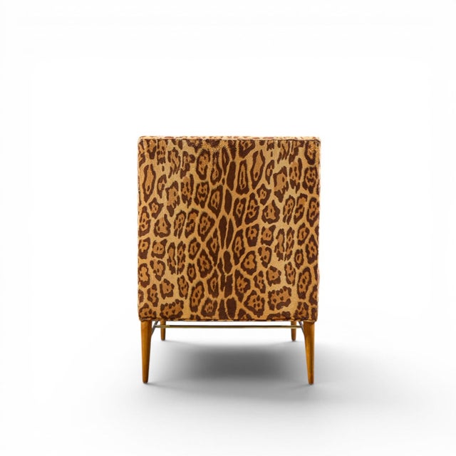 Paul McCobb for Calvin Mid Century Walnut and Brass Chaise Lounge For Sale In Chicago - Image 6 of 9