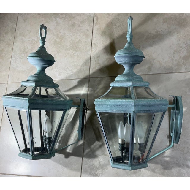 Pair of Vintage Solid Brass Wall Hanging For Sale - Image 9 of 12