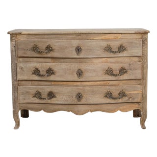 19th Century French Louis XV Style Oak Chest of Drawers For Sale