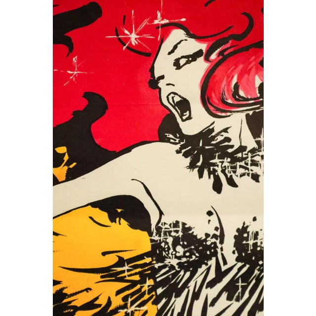 Modern 1960s Vintage French Cancan Poster, Lido "Gala Revue" - Rene Gruau For Sale - Image 3 of 5