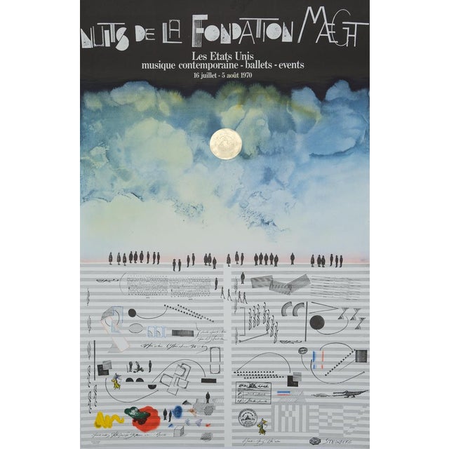 Saul Steinberg, Nuits de la Fondation Maeght Poster, Lithograph For Sale - Image 10 of 10