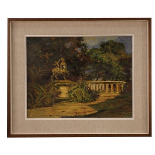 Italian Artist, Impressionist Landscape, 1970, Oil on Cardboard, Framed For Sale