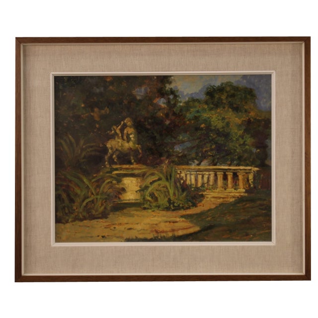 Italian Artist, Impressionist Landscape, 1970, Oil on Cardboard, Framed For Sale