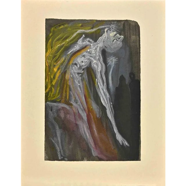 Modern Salvador Dali, The Divine Comedy: The Heretics, Woodcut Print, 1963 For Sale - Image 3 of 3