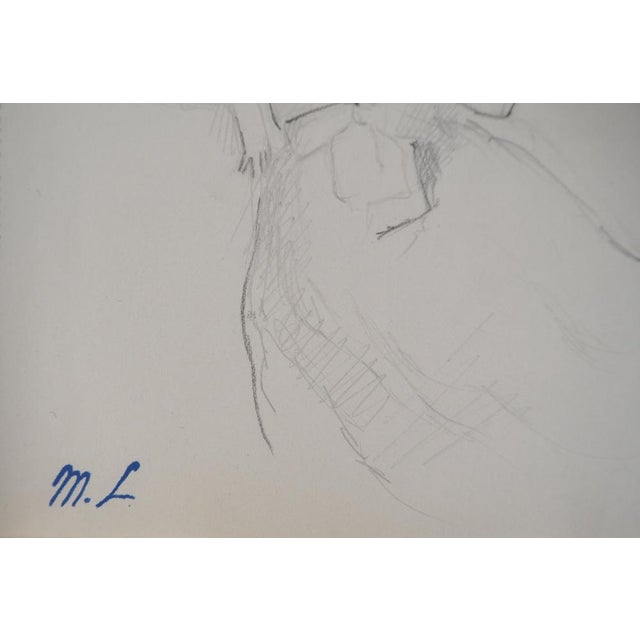 Marie Laurencin, Girl in Dress, Original Pencil Drawing For Sale - Image 5 of 6