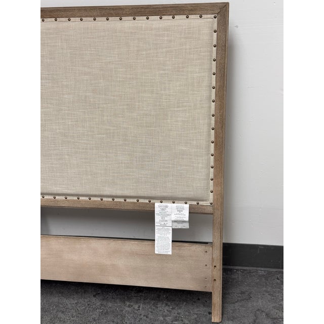 Queen Size Pottery Barn Toulouse Wood + Fabric Headboard For Sale - Image 9 of 12