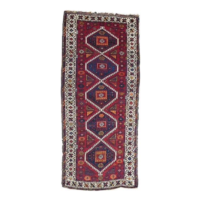 Antique Ghashghai Rug 4'3'' x 9'5'' For Sale