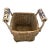 1910s Antique Basket With Delft Ceramic Handmade Basket. For Sale