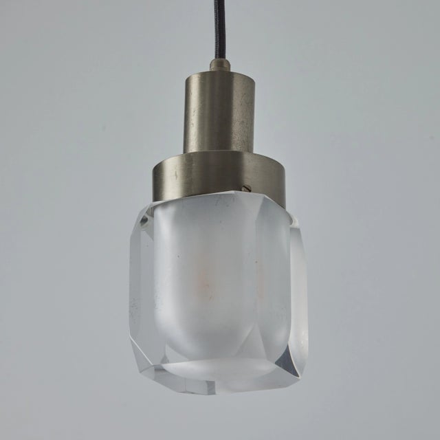 Mid-Century Modern Large 1960s Stilnovo Faceted Diffuser Pendant Lamp For Sale - Image 3 of 12
