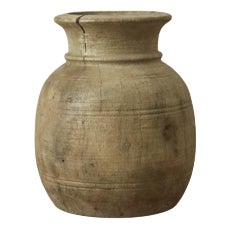 Vintage Teak Vase For Sale