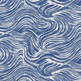 Sample - Schumacher Shio Fabric in Blue For Sale