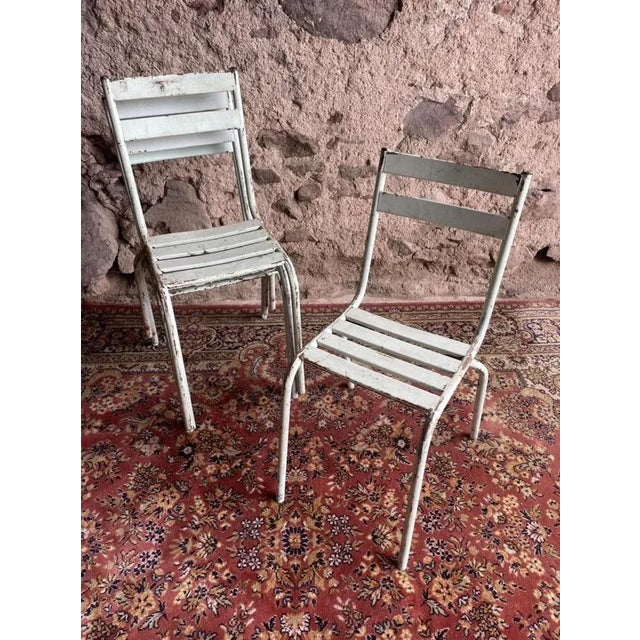 Aqua Garden Chairs from Art-Prog, 1950s, Set of 4 For Sale - Image 8 of 10