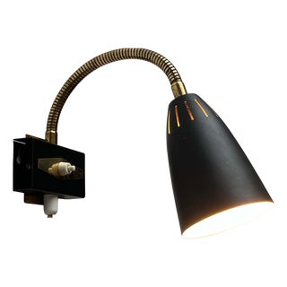 Mid-Century Modern Gooseneck Wall Lamp from Aris, Finland, 1950s For Sale