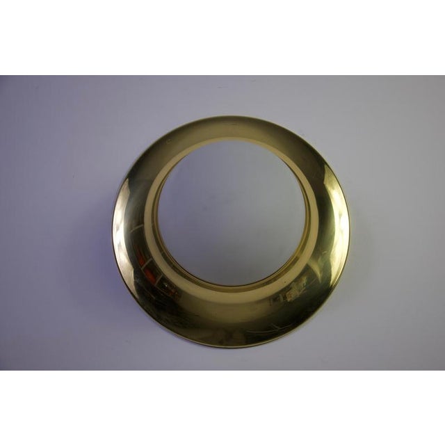 Brass and Opaline Glass Flush Mount by Glashütte Limburg, 1960s For Sale - Image 4 of 14