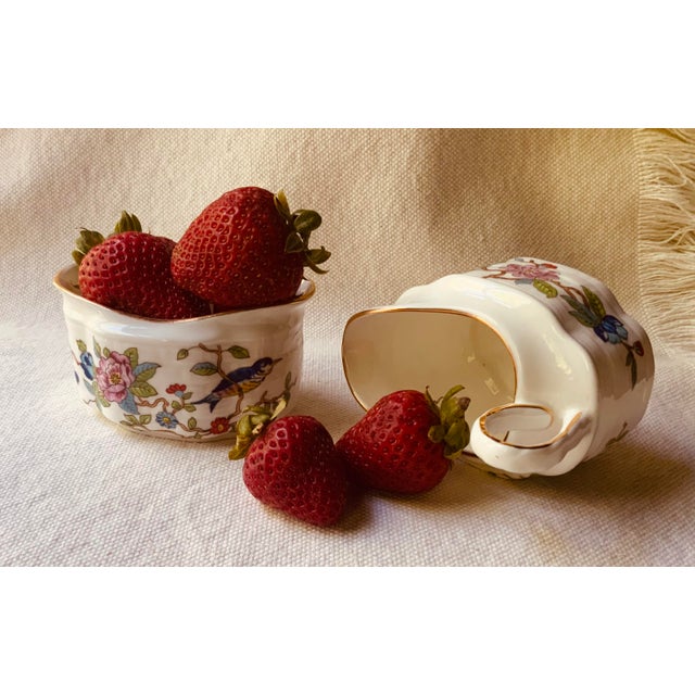 Vintage Aynsley "Pembroke" Bone China Strawberry Basket Set - 3 Pieces For Sale - Image 17 of 18